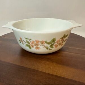 Vintage Pyrex England Cherry Blossom Round Casserole Dish